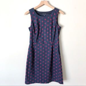 Tommy Hilfiger | Navy & Red Polka Dot Sheath Dress